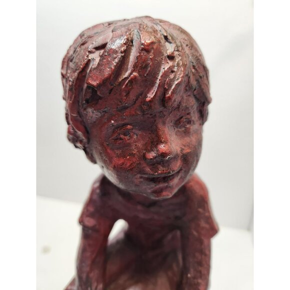 Vtg MCM Austin Productions Rare Little Boy on Hoppity Horse Sculpture 14" Tall - Picture 12 of 16